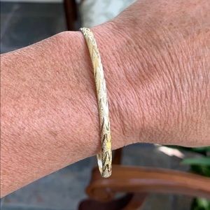 10k solid gold bangle bracelet
